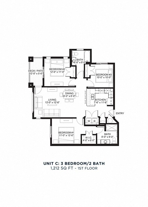 North Range Crossings_3 Bedroom Floor Plan